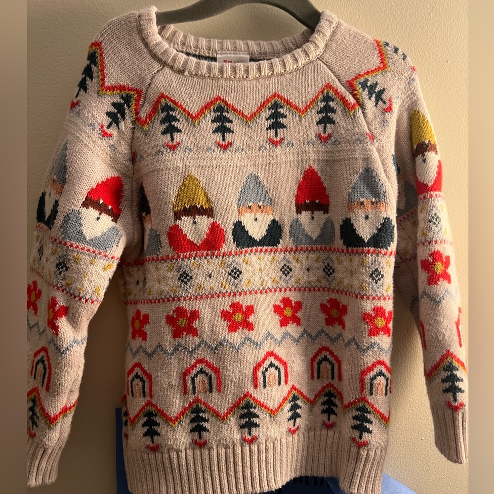 Hanna Andersson Knit Sweater with Colorful Pattern